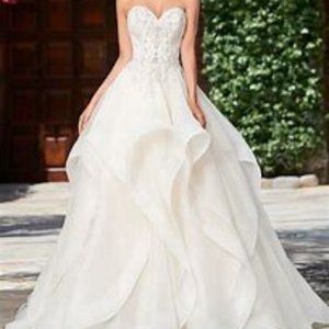 Kitty Chen Wedding Dress Aletta Size 12 Ivory/Light Gold NWT